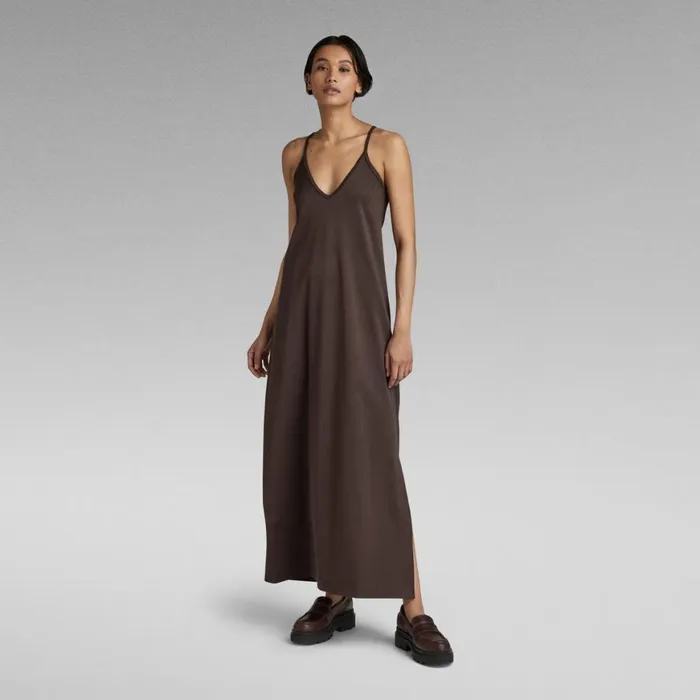 Dresses Women GStar RAW Slip Dress Loose Chocolat