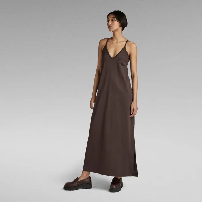 Dresses Women GStar RAW Slip Dress Loose Chocolat