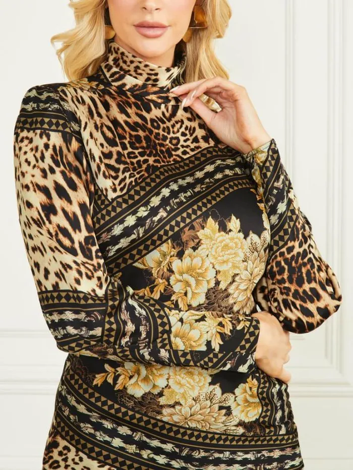 Dresses Women Marciano Aurora Printed Dress After Dark Print Dresses Women Marciano Aurora Printed Dress After Dark Print