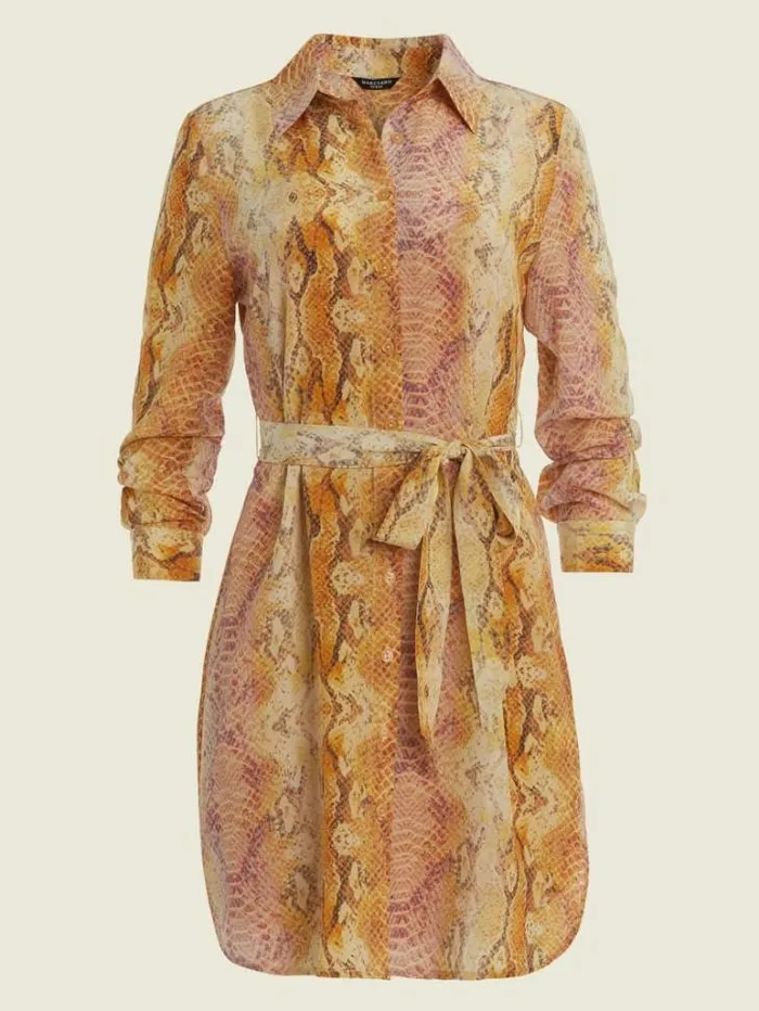 Dresses Women Marciano Next Level Silk Shirt Dress Sonora Skin Dresses Women Marciano Next Level Silk Shirt Dress Sonora Skin