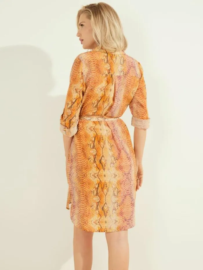 Dresses Women Marciano Next Level Silk Shirt Dress Sonora Skin Dresses Women Marciano Next Level Silk Shirt Dress Sonora Skin