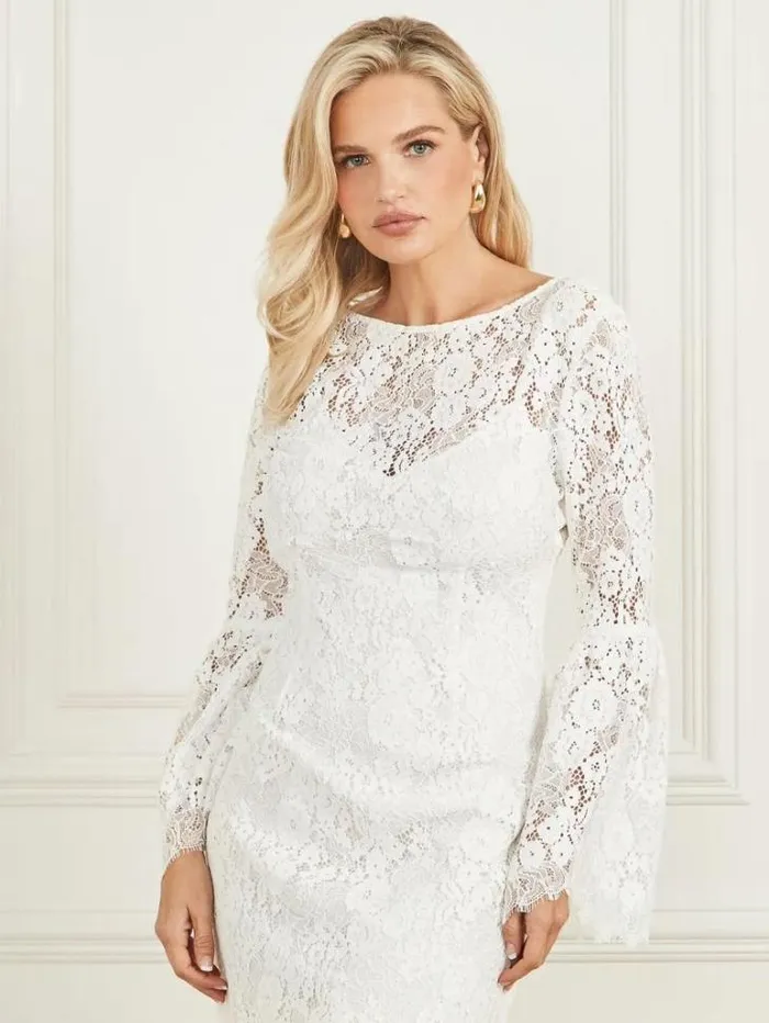 Dresses Women Marciano Saffron Lace Dress Pale Pearl Dresses Women Marciano Saffron Lace Dress Pale Pearl