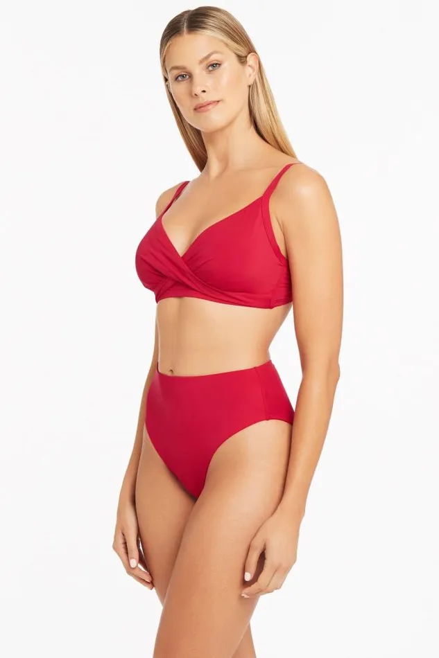 Eco Essentials Retro High Waist Pant Eco Essentials Red Women Sea Level Bottoms