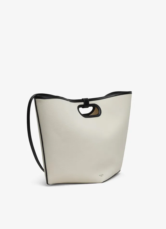 Ecru FOLDED LARGE BAG IN CANVAS Women Alaa Tote Bags