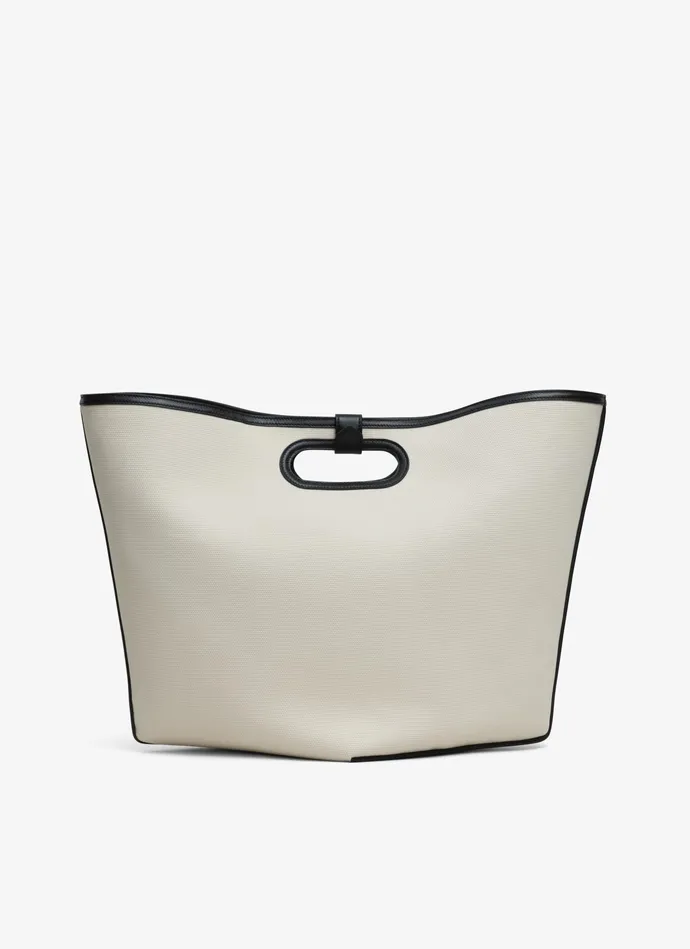 Ecru FOLDED LARGE BAG IN CANVAS Women Alaa Tote Bags