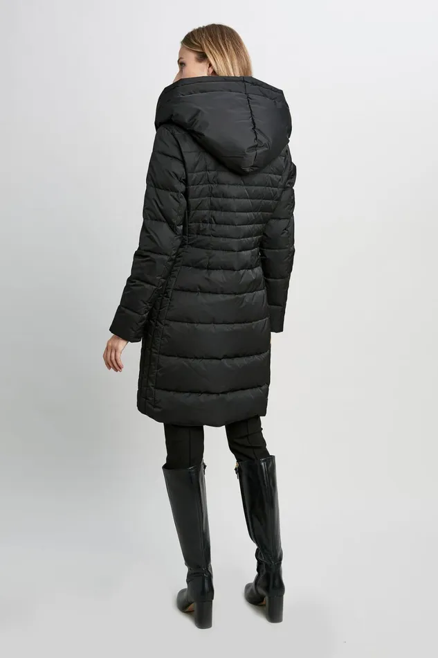 Elie Tahari Coats Tahari Double Layer Long Puffer Coat Black 8211 Women