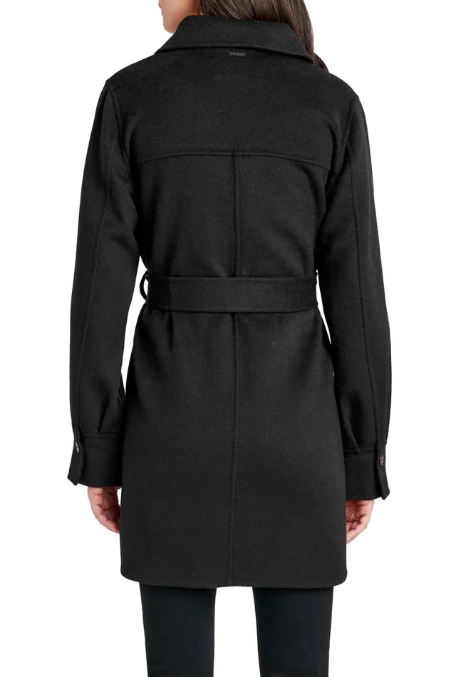 Elie Tahari Coats Tahari Wool Blend Utility Shirt Jacket Black 8211 Women