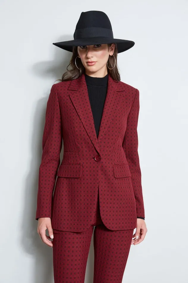 Elie Tahari Jackets and Blazers Deco Jaquard Blazer Multi 8211 Women