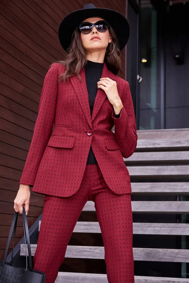 Elie Tahari Jackets and Blazers Deco Jaquard Blazer Multi 8211 Women