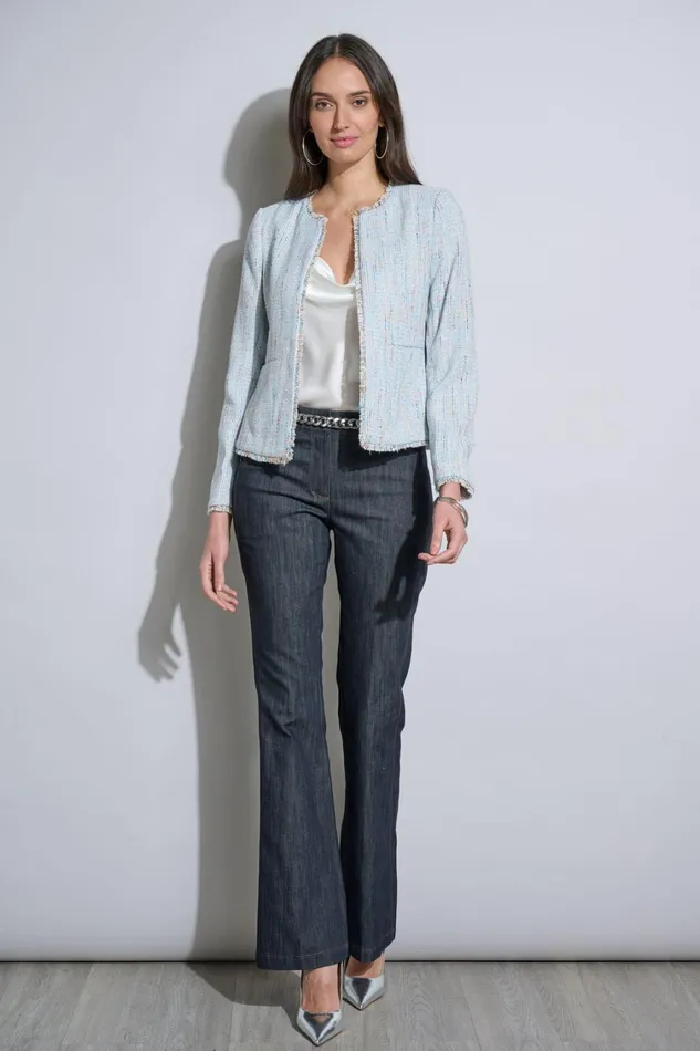 Elie Tahari Jackets and Blazers Fringe Edge Tweed Jacket Gabby Tweed 8211 Women