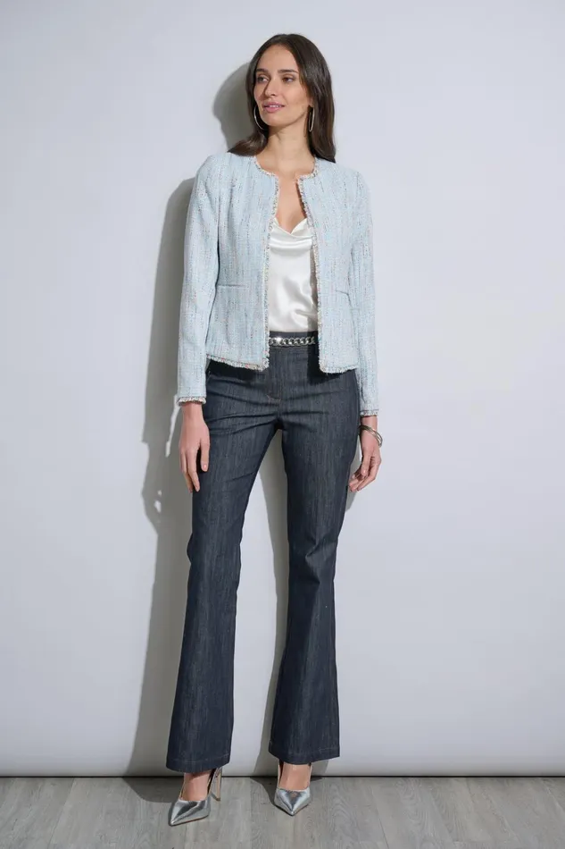 Elie Tahari Jackets and Blazers Fringe Edge Tweed Jacket Gabby Tweed 8211 Women