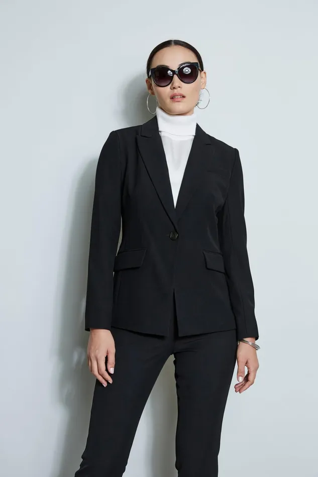 Elie Tahari Jackets and Blazers One Button Blazer Noir 8211 Women