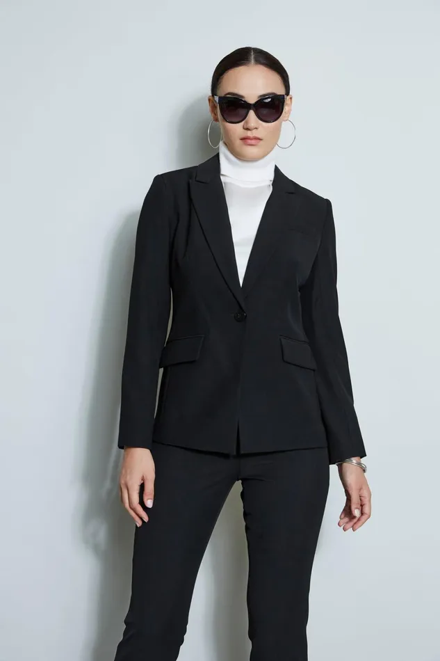 Elie Tahari Jackets and Blazers One Button Blazer Noir 8211 Women