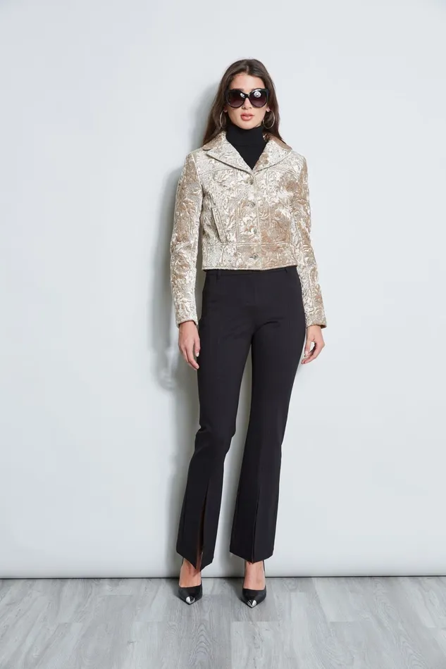 Elie Tahari Jackets and Blazers Quilted Velvet Cropped Jacket Beige 8211 Women
