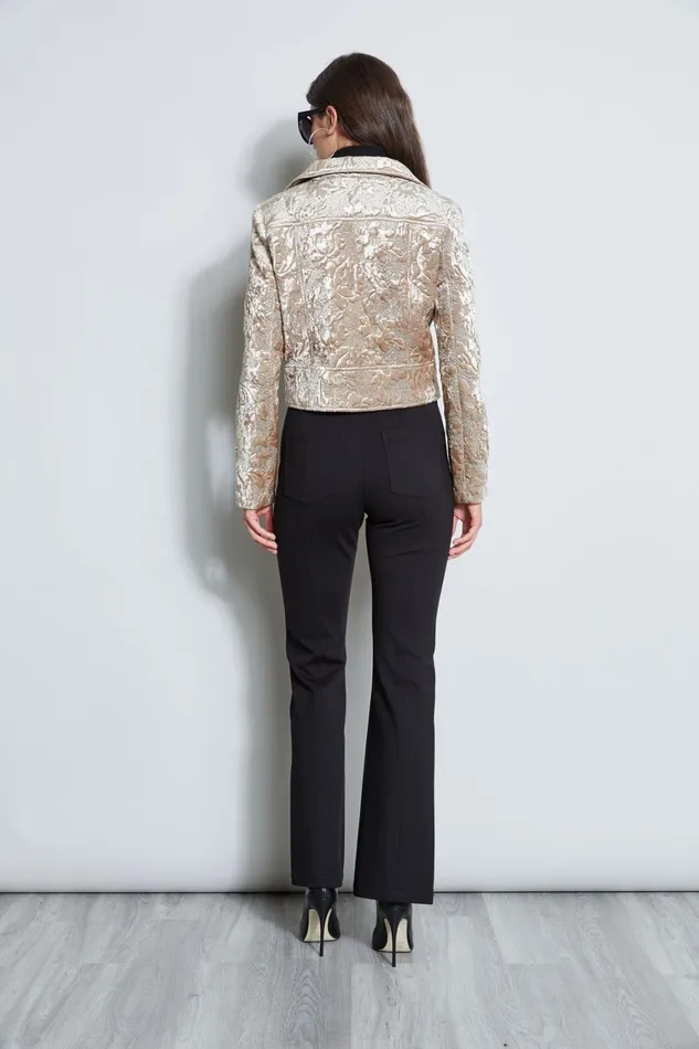Elie Tahari Jackets and Blazers Quilted Velvet Cropped Jacket Beige 8211 Women