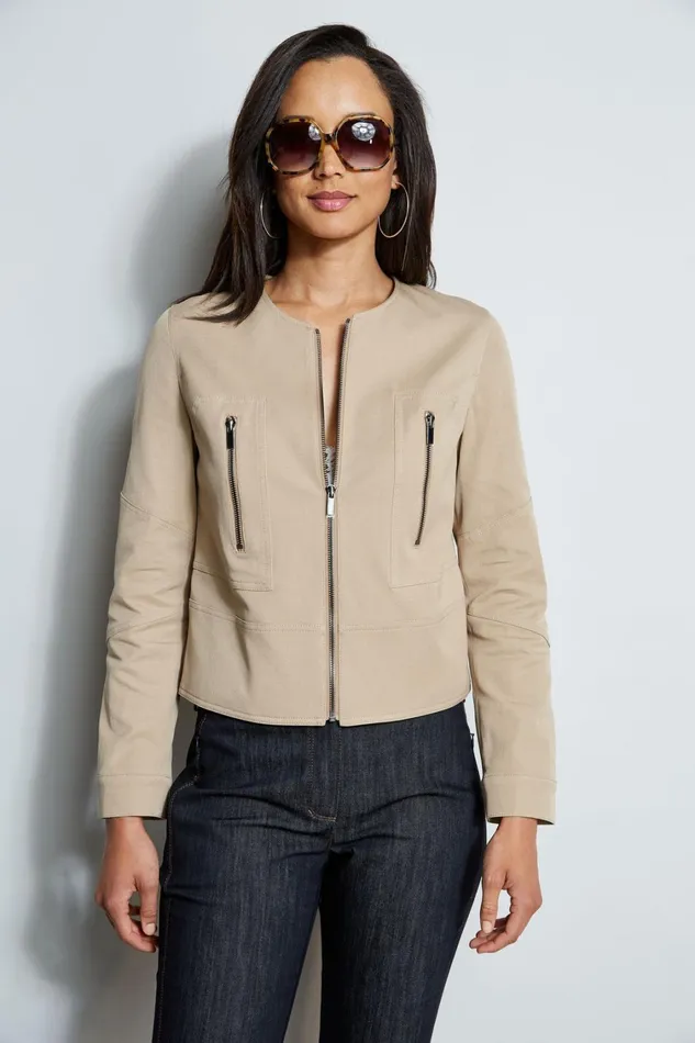 Elie Tahari Jackets and Blazers Stretch Twill Jacket Rattan 8211 Women