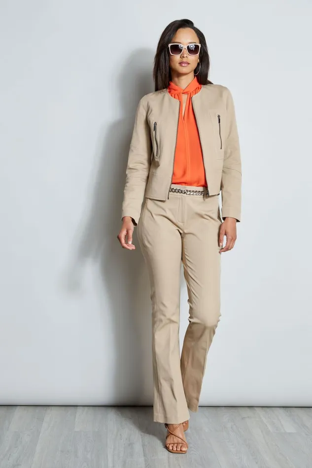 Elie Tahari Jackets and Blazers Stretch Twill Jacket Rattan 8211 Women