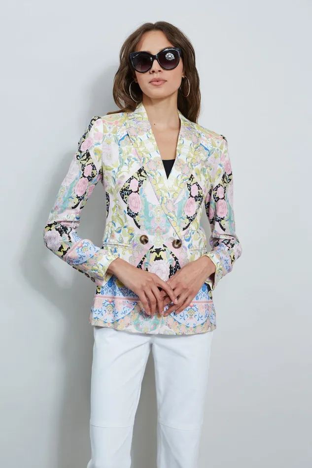 Elie Tahari Jackets and Blazers Summer Damask Printed Blazer Summer Damask 8211 Women Elie Tahari Jackets and Blazers Summer Damask Printed Blazer Summer Damask 8211 Women