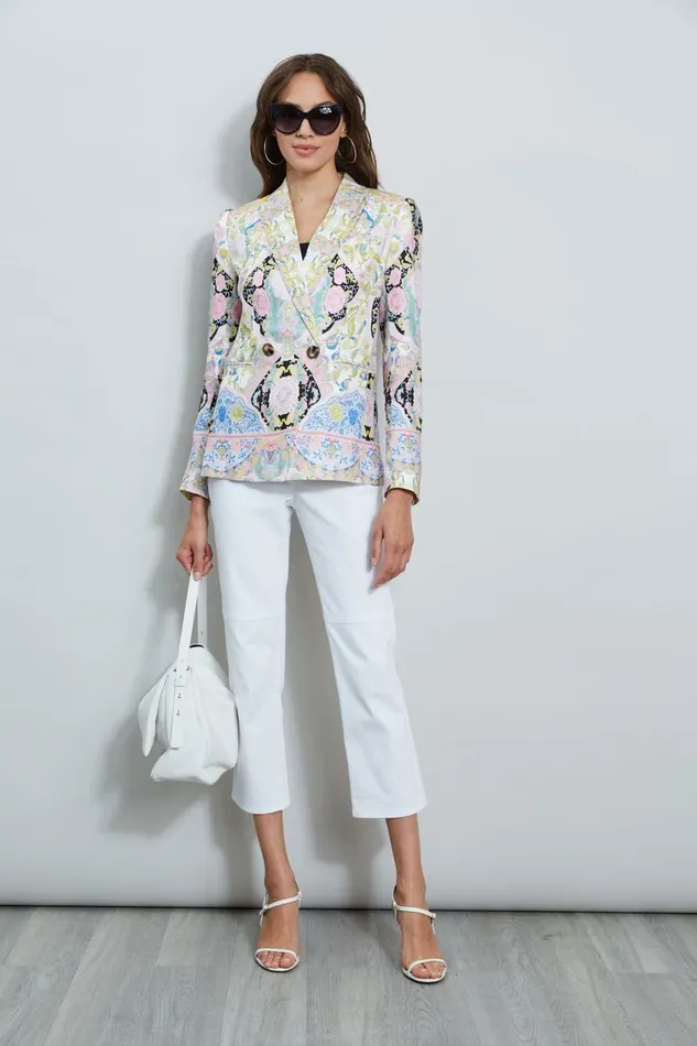 Elie Tahari Jackets and Blazers Summer Damask Printed Blazer Summer Damask 8211 Women