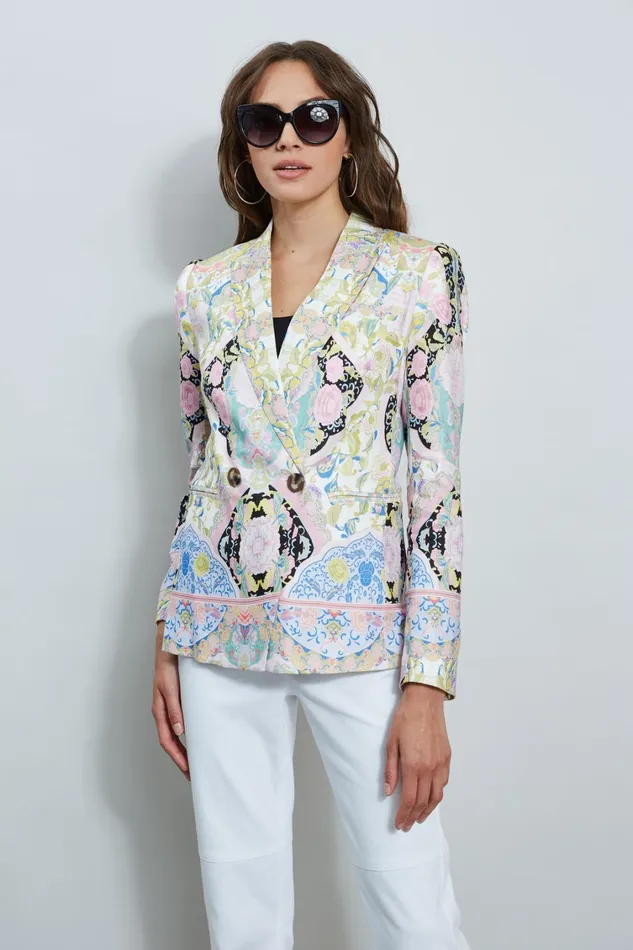 Elie Tahari Jackets and Blazers Summer Damask Printed Blazer Summer Damask 8211 Women