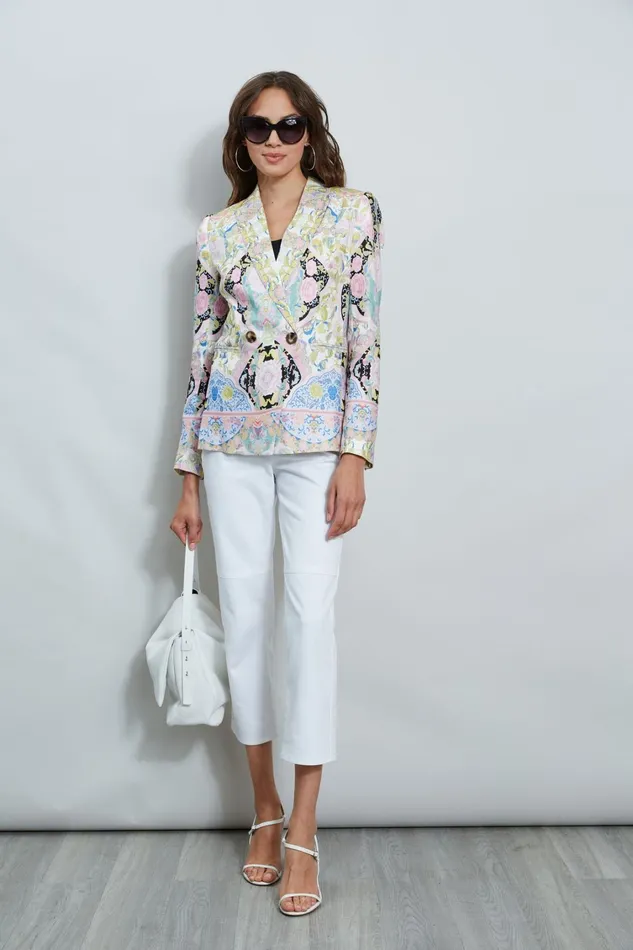 Elie Tahari Jackets and Blazers Summer Damask Printed Blazer Summer Damask 8211 Women