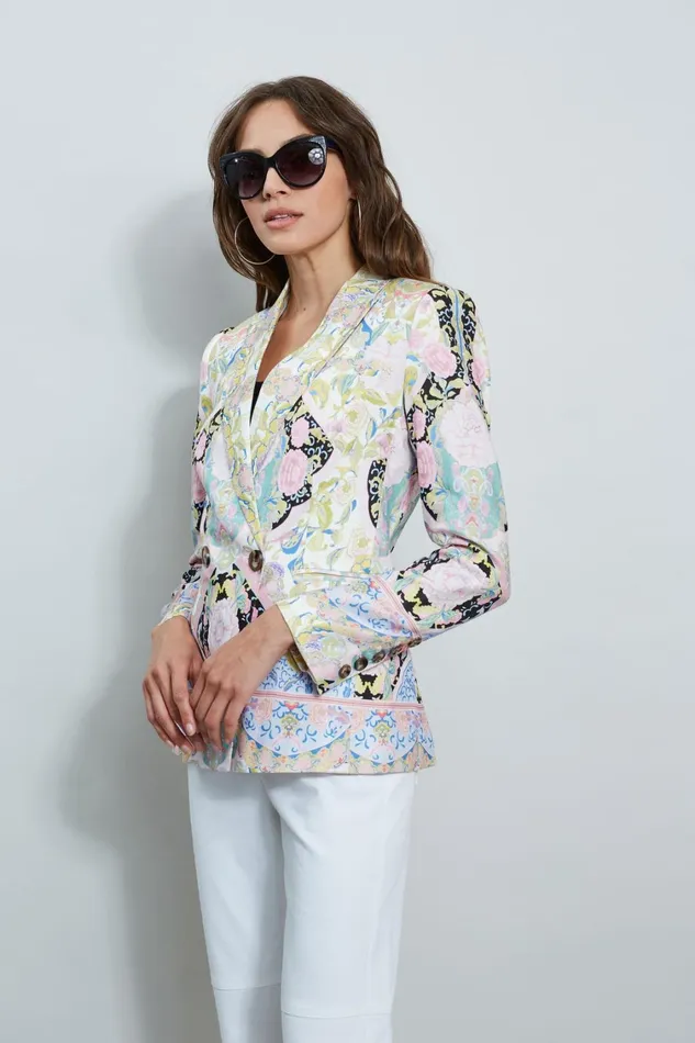 Elie Tahari Jackets and Blazers Summer Damask Printed Blazer Summer Damask 8211 Women