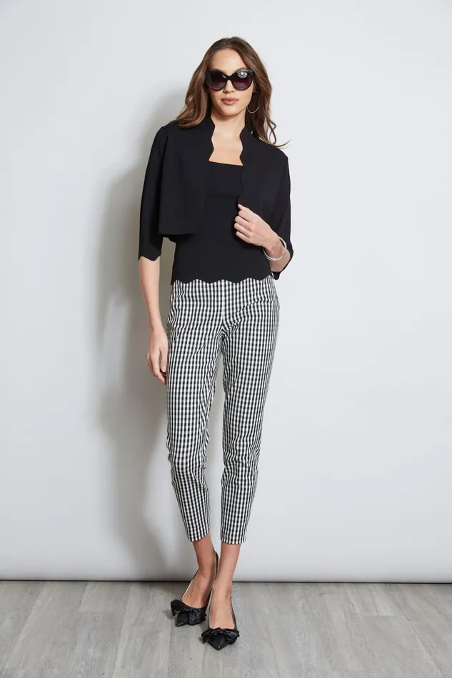 Elie Tahari Knits and Sweaters Scallop Cardigan Black 8211 Women