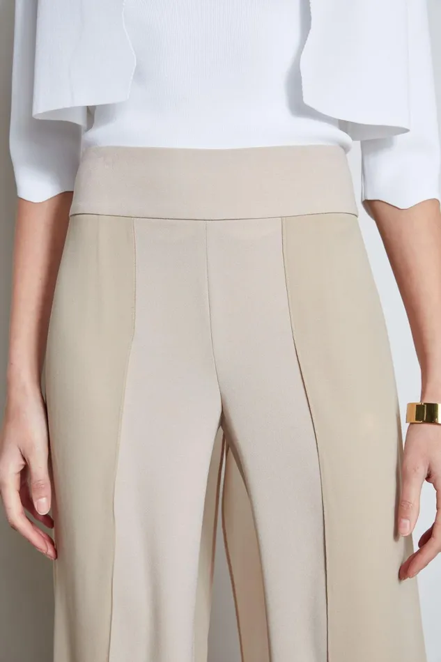 Elie Tahari Pants Chiffon Panel Pant Island Sand 8211 Women