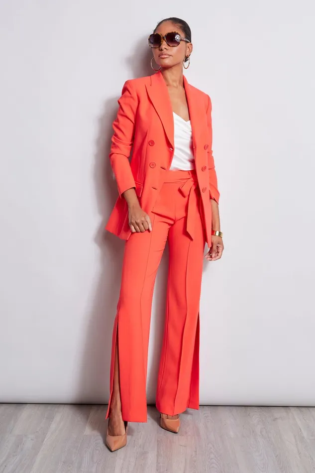 Elie Tahari Pants Side Slit Sash Pant Tomato 8211 Women