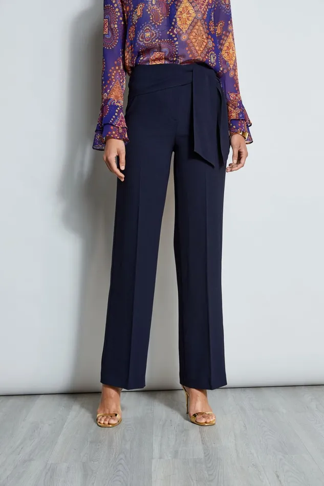 Elie Tahari Pants Wide Leg Sash Pant Stargazer 8211 Women