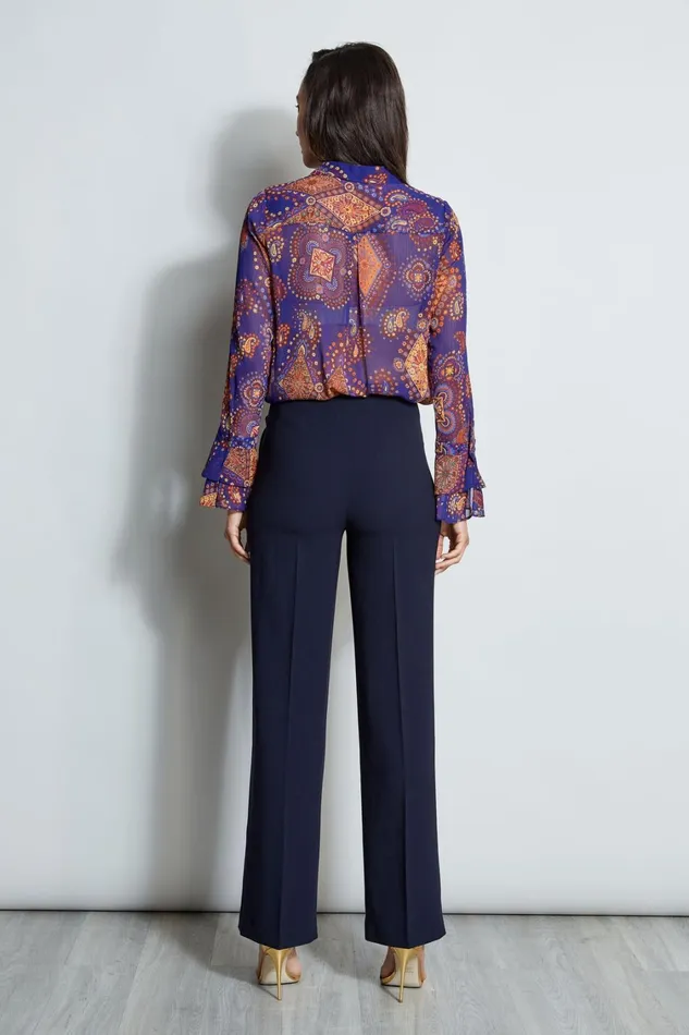 Elie Tahari Pants Wide Leg Sash Pant Stargazer 8211 Women