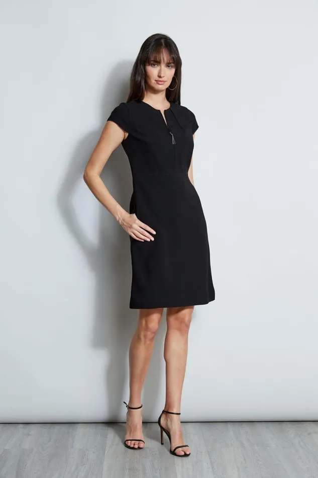 Elie Tahari Short Dresses Chain Zip Dart Dress Black 8211 Women