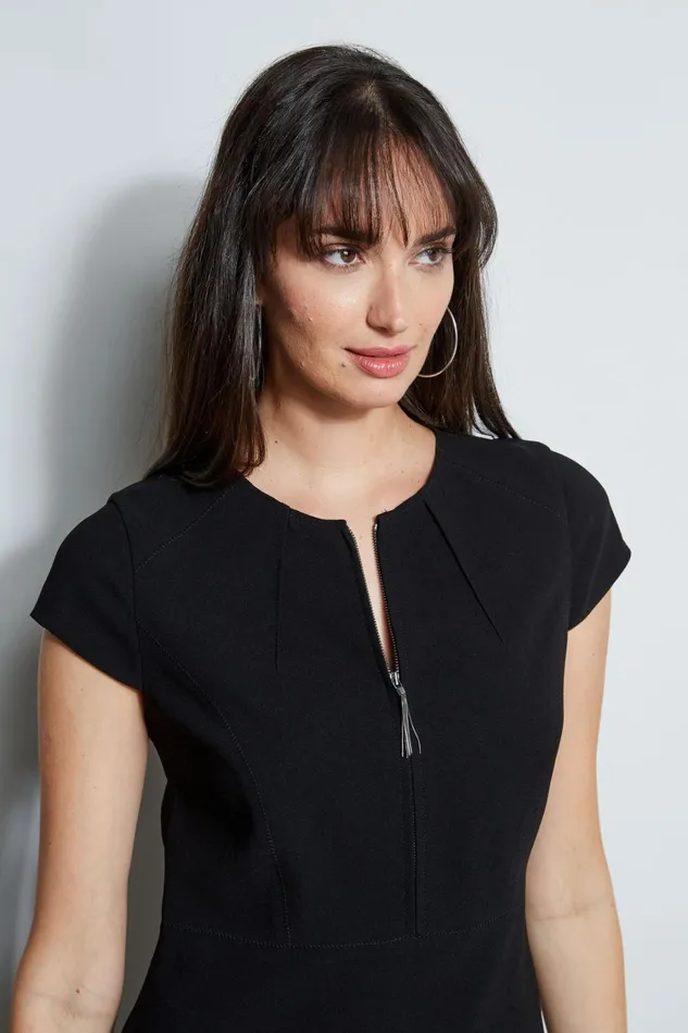 Elie Tahari Short Dresses Chain Zip Dart Dress Black 8211 Women