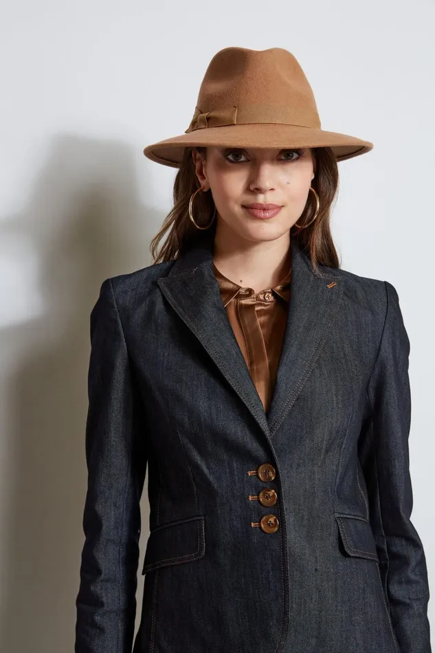 Elie Tahari Suiting Denim 3 Button Blazer Indigo 8211 Women