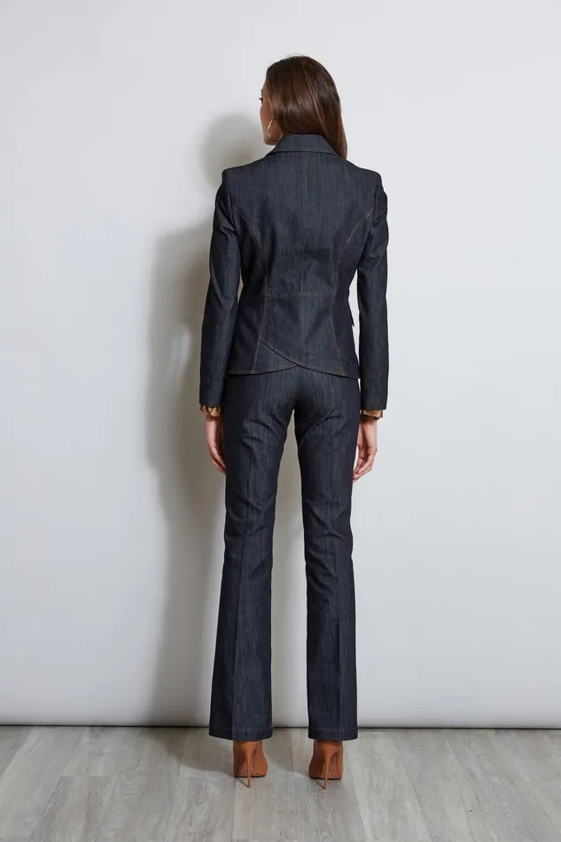 Elie Tahari Suiting Denim 3 Button Blazer Indigo 8211 Women