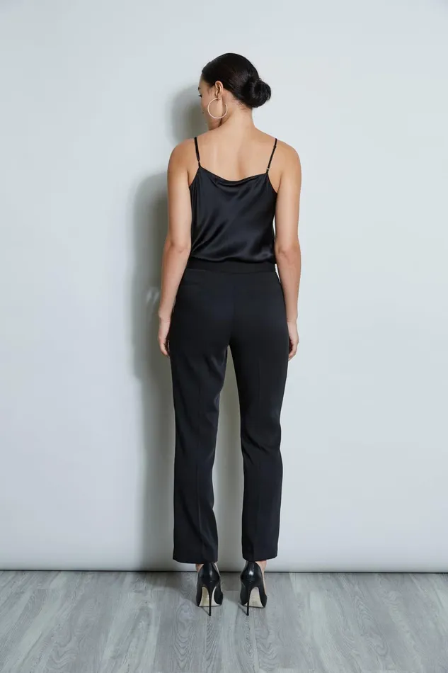 Elie Tahari Suiting Straight Crepe Pant Noir 8211 Women