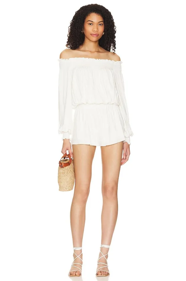 Eliza Romper White Women Lovers and Friends Rompers