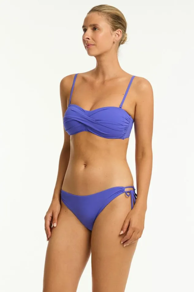 Essentials Edit Tie Side Cheeky Pant Eco Essentials Iris Women Sea Level Bottoms