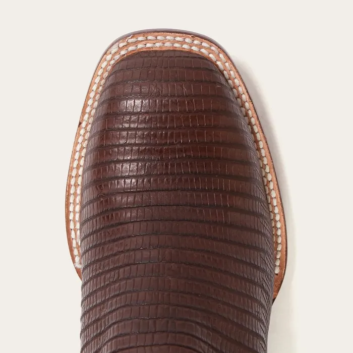 Exotics Men Stetson Beaumont Brown Teju Cowboy Boot Brown
