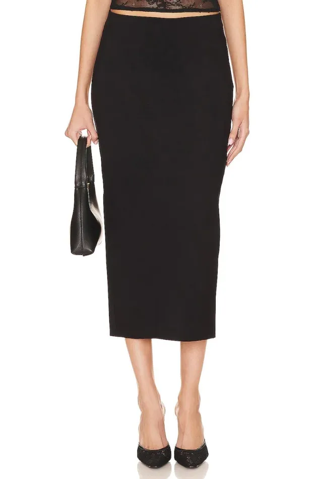 Fabienne Midi Skirt Black Women Lovers and Friends Skirts