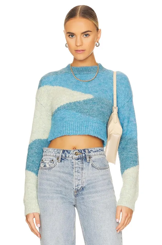Fidda Sweater Blue Multi Women Lovers and Friends Sweaters and Knits