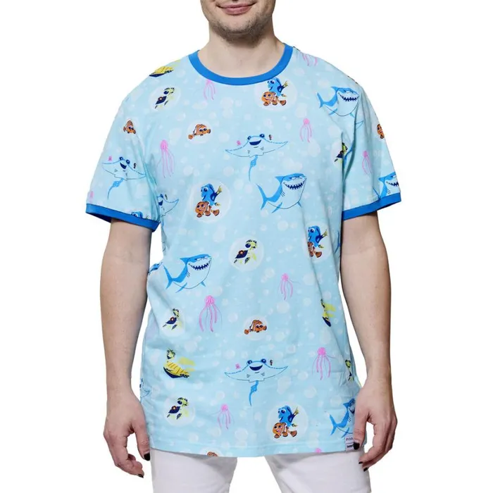 Finding Nemo 20th Anniversary Bubbles AllOver Print Ringer Tee Unisex Loungefly Apparel Finding Nemo 20th Anniversary Bubbles AllOver Print Ringer Tee Unisex Loungefly Apparel