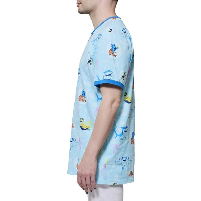 Finding Nemo 20th Anniversary Bubbles AllOver Print Ringer Tee Unisex Loungefly Apparel