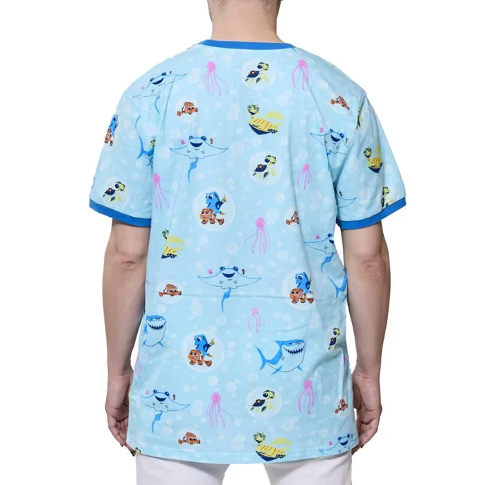 Finding Nemo 20th Anniversary Bubbles AllOver Print Ringer Tee Unisex Loungefly Apparel