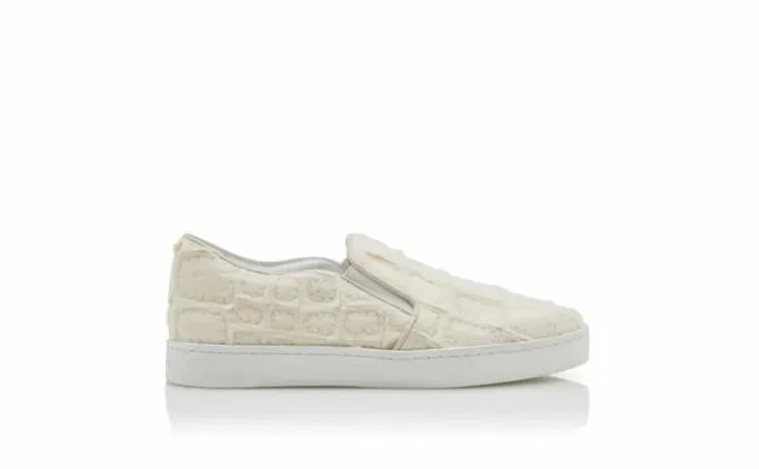 Flats Women Manolo Blahnik NADORAIvory Wool Textured Slip On Sneakers Flats Women Manolo Blahnik NADORAIvory Wool Textured Slip On Sneakers