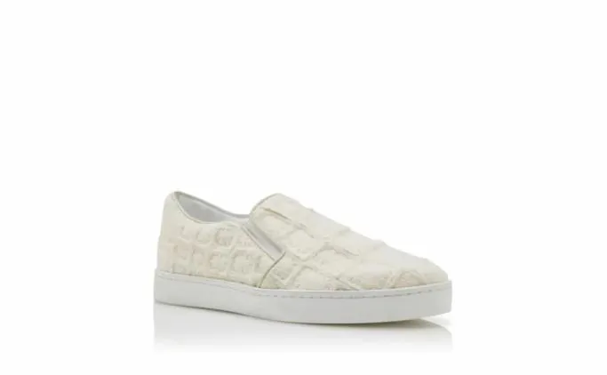 Flats Women Manolo Blahnik NADORAIvory Wool Textured Slip On Sneakers Flats Women Manolo Blahnik NADORAIvory Wool Textured Slip On Sneakers