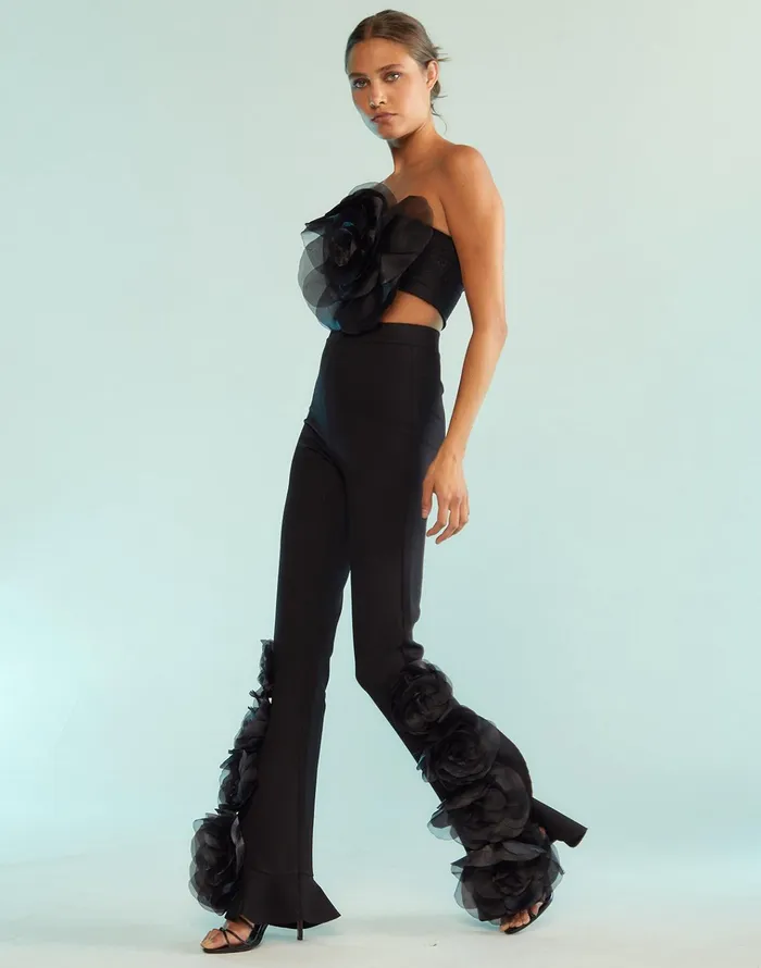 Flora Flare Pants 8211 Black Women Cynthia Rowley Bottoms