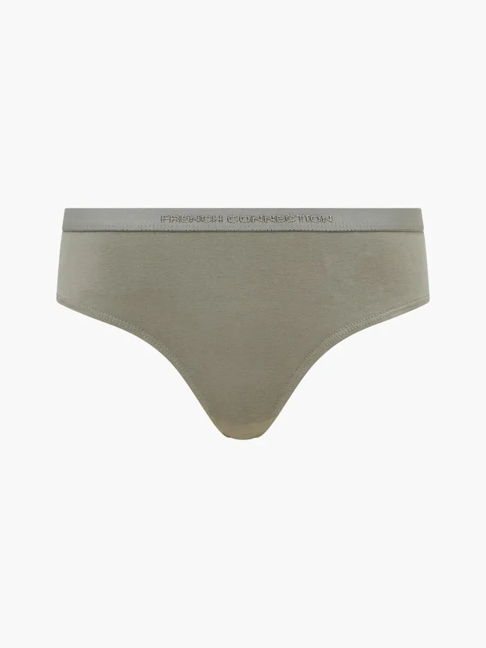 French Connection 3 Pack French Connection Thongs Blue TempestGrey ExcaliborShadow Mint Woman Underwear and Socks