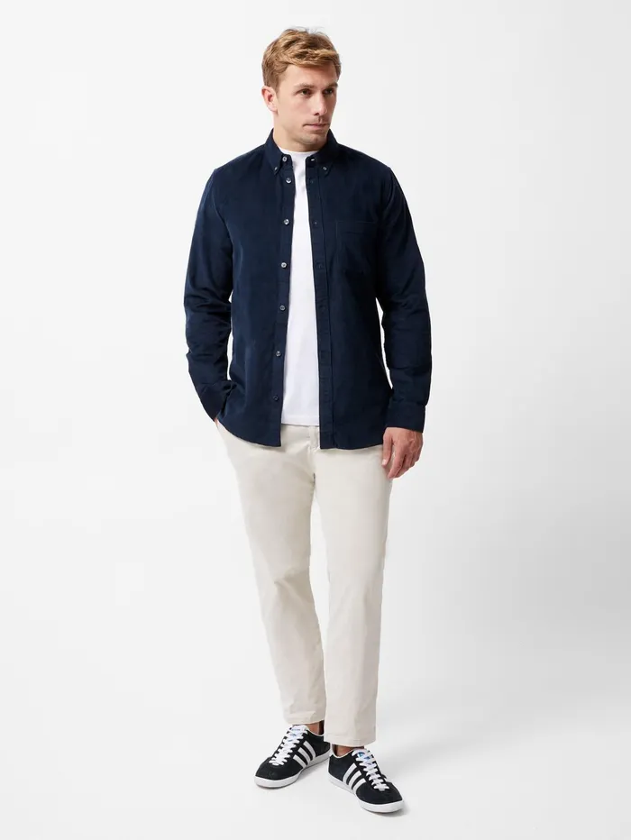 French Connection Cord Long Sleeve Shirt Marine Man Shirts