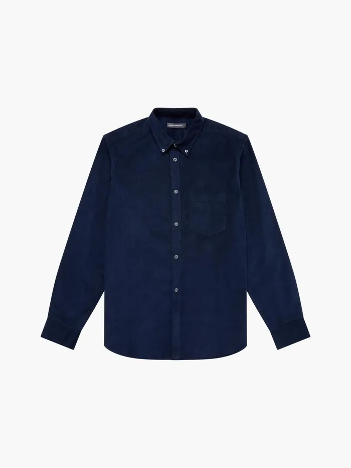 French Connection Cord Long Sleeve Shirt Marine Man Shirts